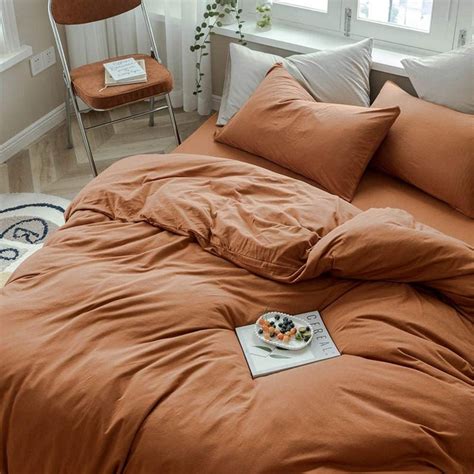 rustic orange bed sheets